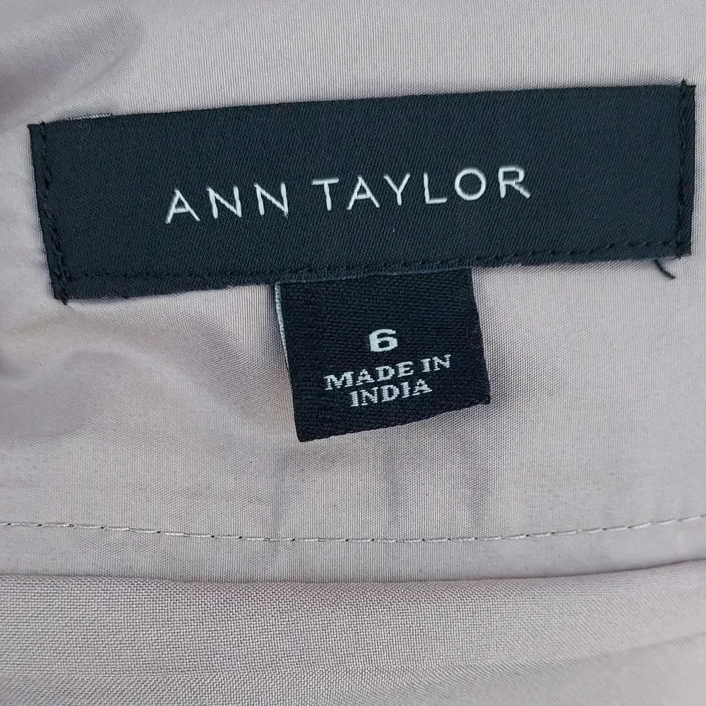 Ann Taylor Pleated Skirt Size 6 Beige